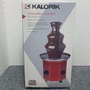 Kalorik 2 Tier Stainless Steel W/Heater Chocolate Fountain~Rare
